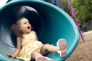 girl on slide