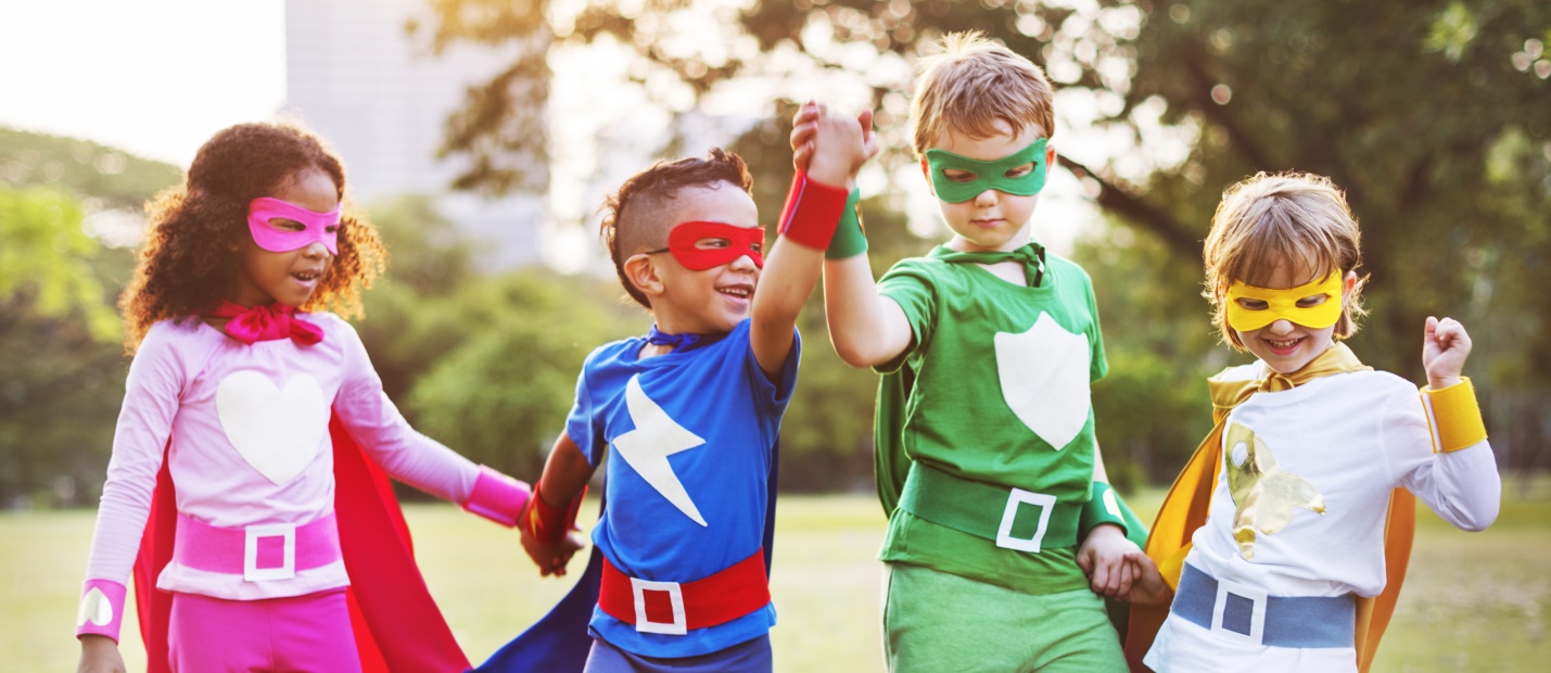 kids dressed up for halloween
